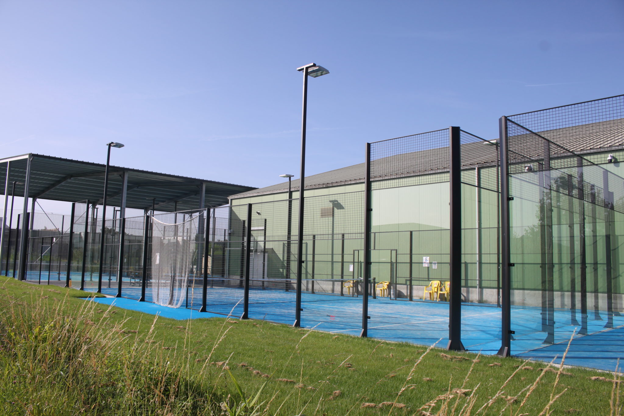 glass padel court size of padel court